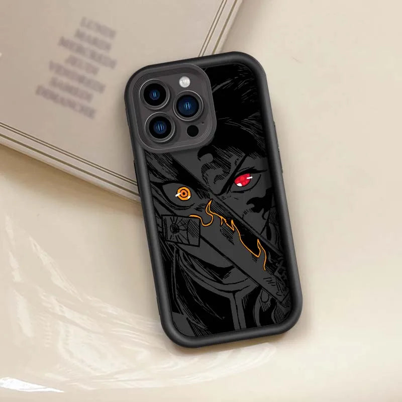 Demon Slayer Monotone Anime iPhone Case