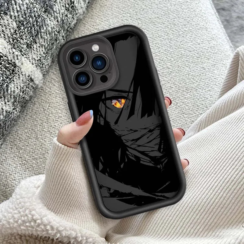 Demon Slayer Monotone Anime iPhone Case