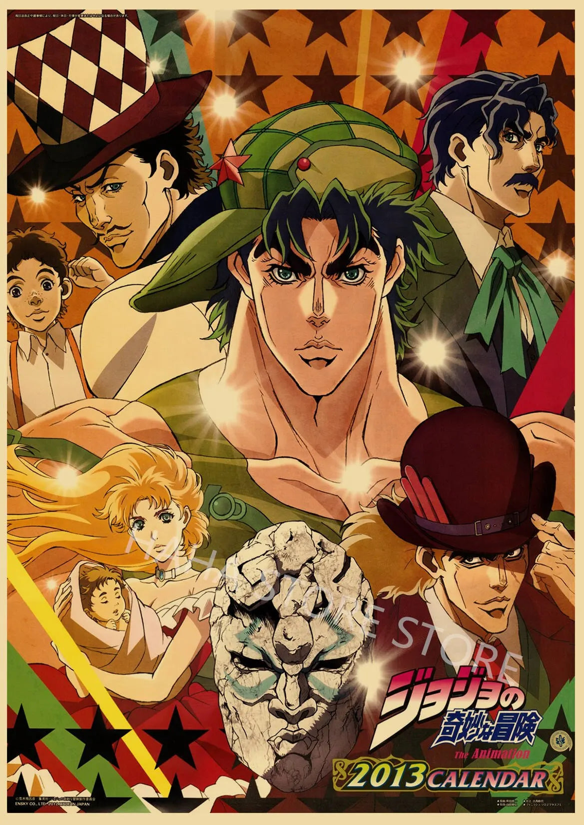 JoJos Bizarre Adventure Retro Posters