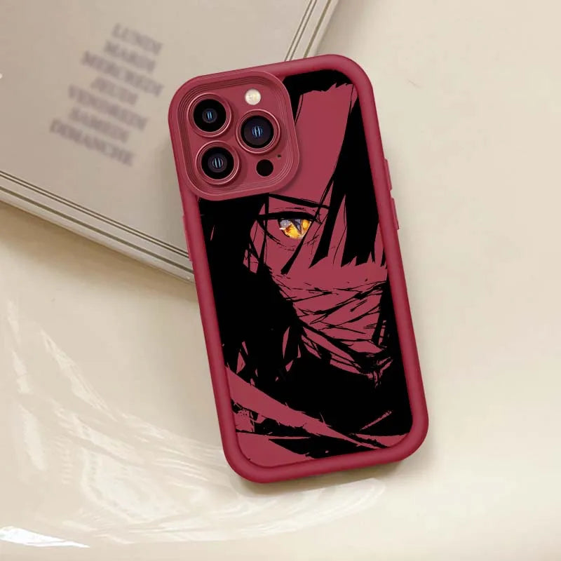 Demon Slayer Monotone Anime iPhone Case