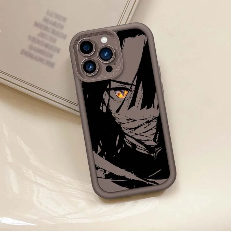 Demon Slayer Monotone Anime iPhone Case
