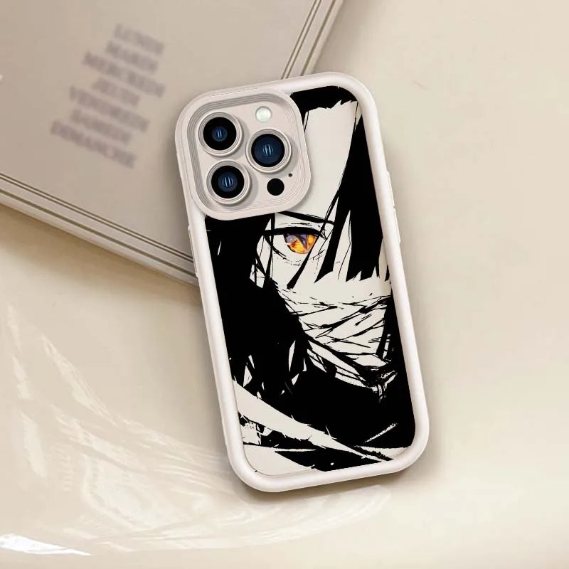 Demon Slayer Monotone Anime iPhone Case
