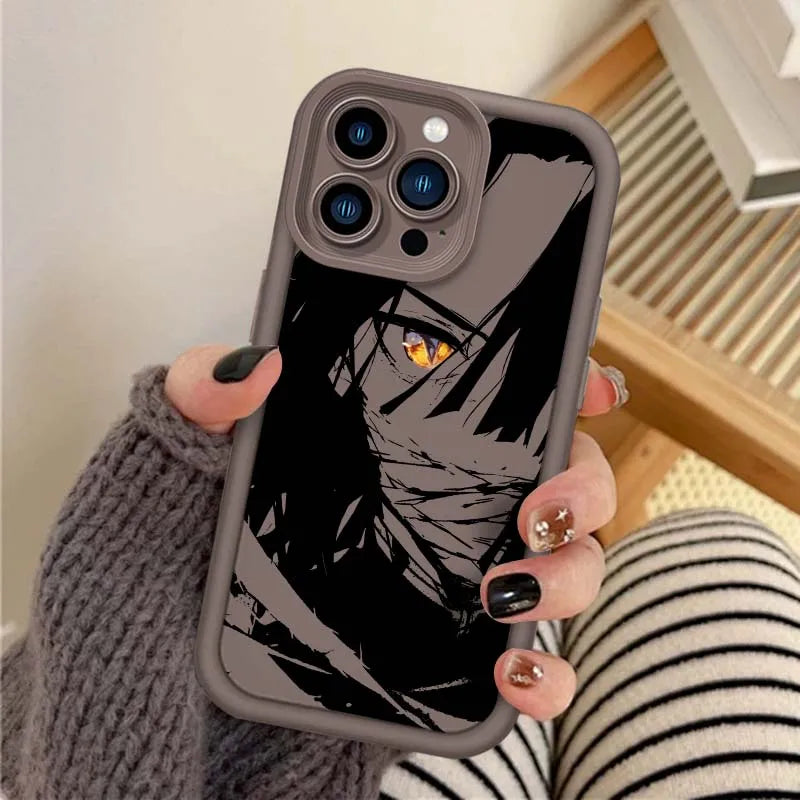 Demon Slayer Monotone Anime iPhone Case