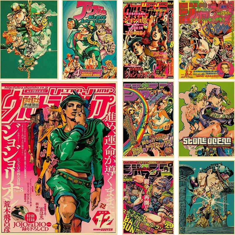 JoJos Bizarre Adventure Retro Posters