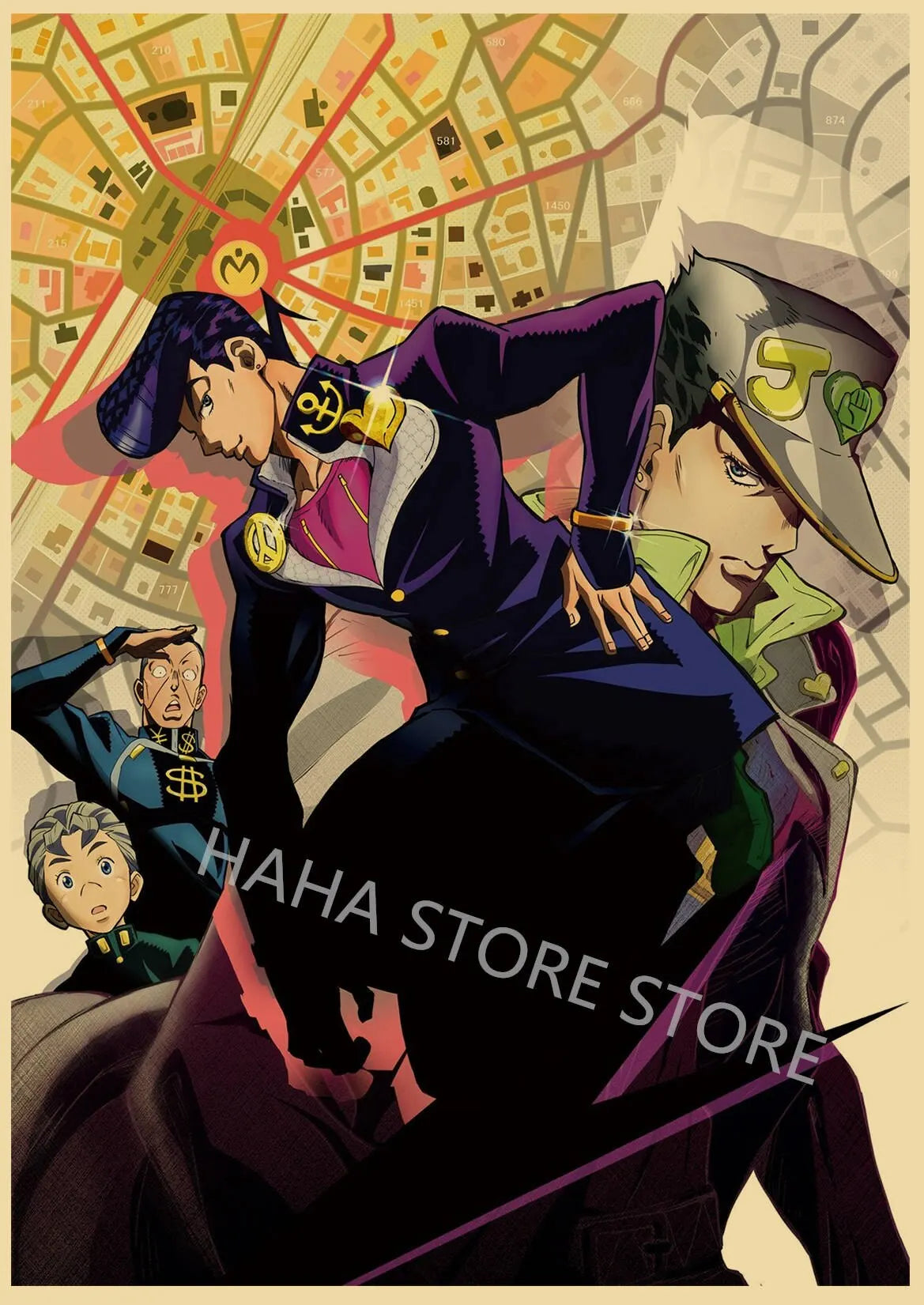 JoJos Bizarre Adventure Retro Posters