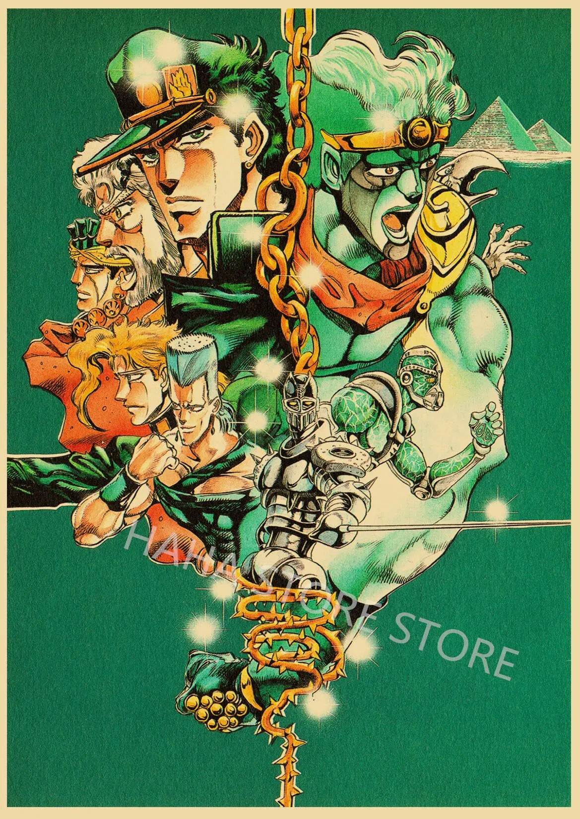JoJos Bizarre Adventure Retro Posters